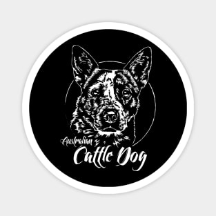 Funny Australian Cattle Dog lover dog portrait Magnet